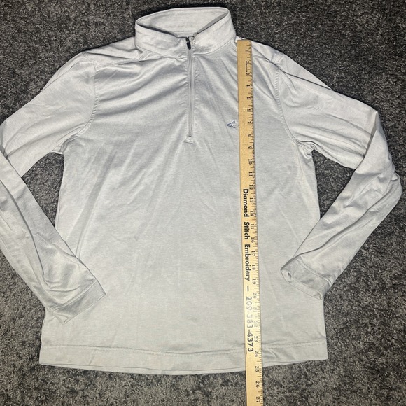 Greg Norman Shirt Mens Grey  Small Long Sleeve 1/4 Zip Mock Neck Golf Outdoor - Picture 2 of 7